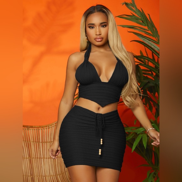 Melinda Halter Back Top & Mini Skirt - Picture 1 of 3